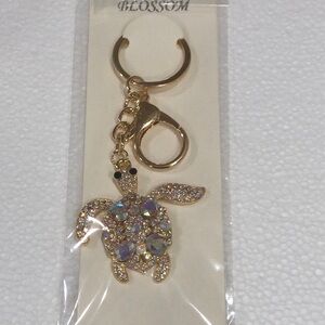 Gold Turtle Keychain NWT